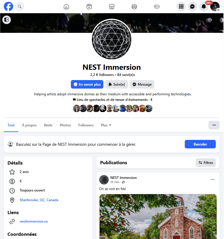 NEST facebook page